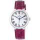 Roman numerals watch with purple leather straps by Elsa Lee Paris