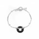 Bracelet Lueur argent rhodié, email et oxydes de zirconium