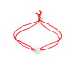 Elsa Lee Clear Spirit Bracelet, message on red cord