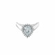 silver halo ring with white cubic zirconia elsa lee paris