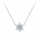 925 silver necklace with white zirconia flower motif Elsa Lee Paris