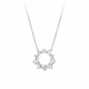  traditional halo shape pendant necklace silver sparkling stone circle by Elsa Lee Paris