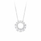 Collier traditionnel pendentif cercle de pierres brillant collier pendentif argent Elsa Lee Paris