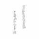 Long cubic zirconia stream earrings silver dangling earrings by Elsa Lee Paris