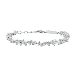 Bracelet rivière de pierres blanches bracelet argent serti d'oxydes de zirconium Elsa Lee Paris