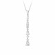 silver pendant necklace river of cubic zirconia Elsa lee paris