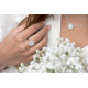  Bague fleur blanche en pierres bague design en argent 925 Elsa Lee Paris