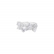 White cubic zirconia river ring in sterling silver Elsa Lee Paris