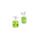 boucles d'oreilles pendantes argent 925 pierres couleur vert émeraude Elsa Lee Paris