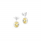 boucles d'oreilles ovales argent pierres couleur jaune citrine Elsa Lee Paris