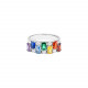 silver ring with multicolored and white stones Elsa Lee Paris